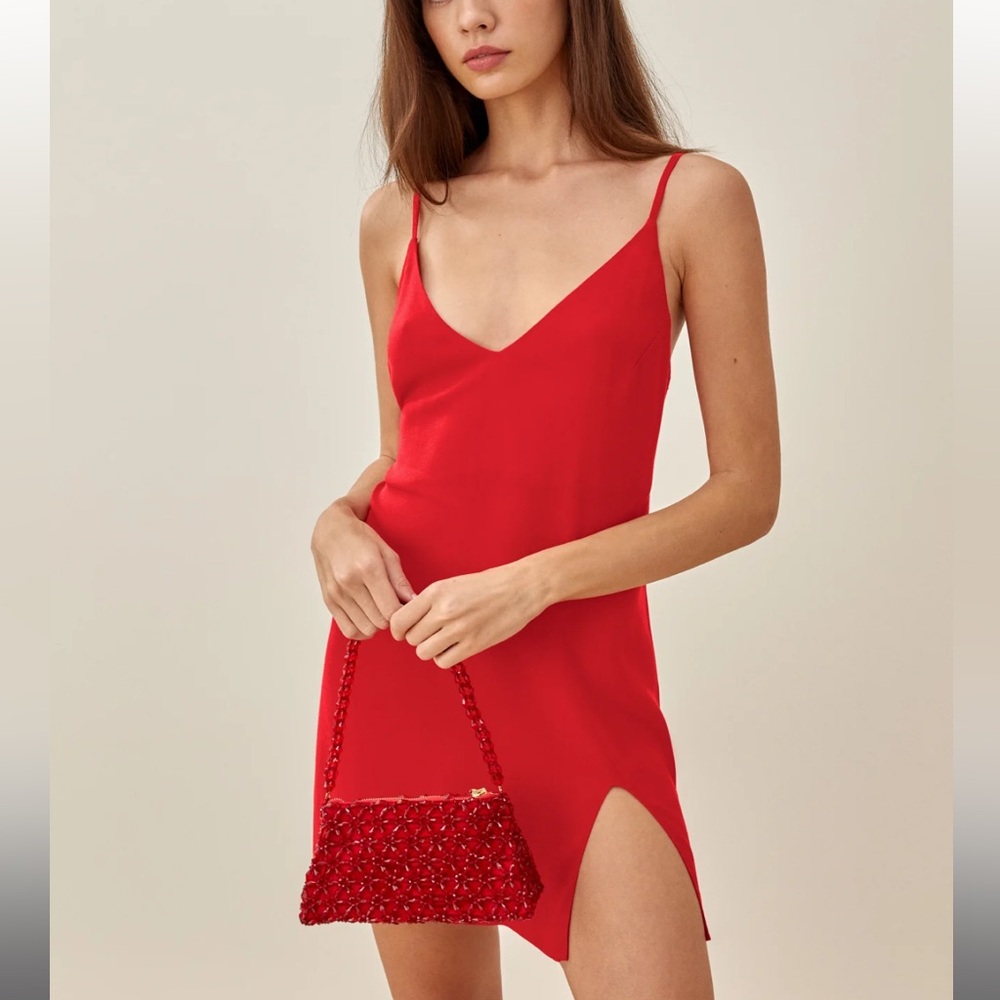 Reformation Marlowe Dress (M, Cherry)